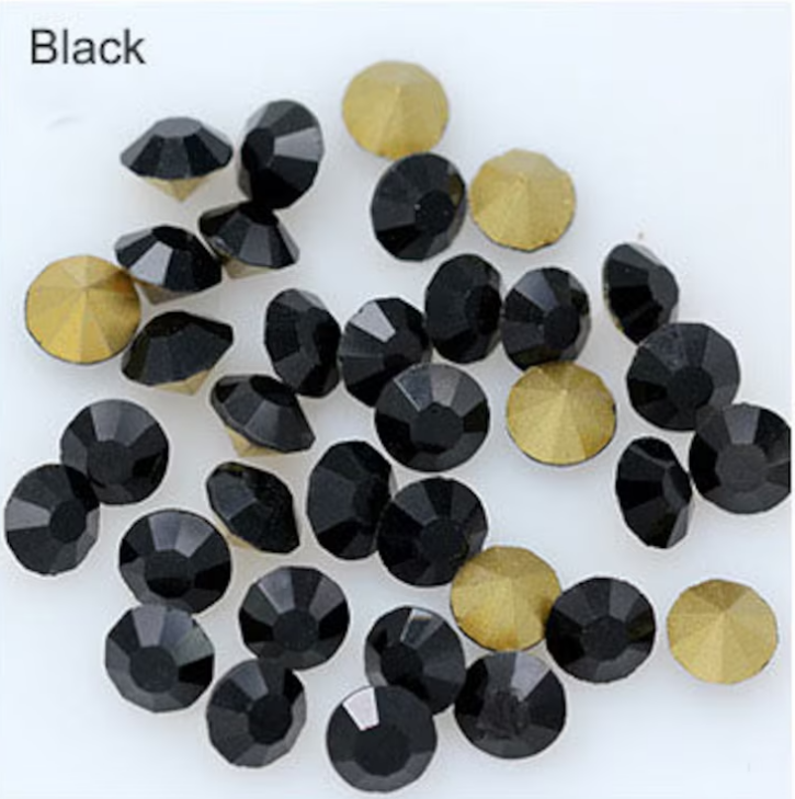 Black Color Chatons / Rhinestone