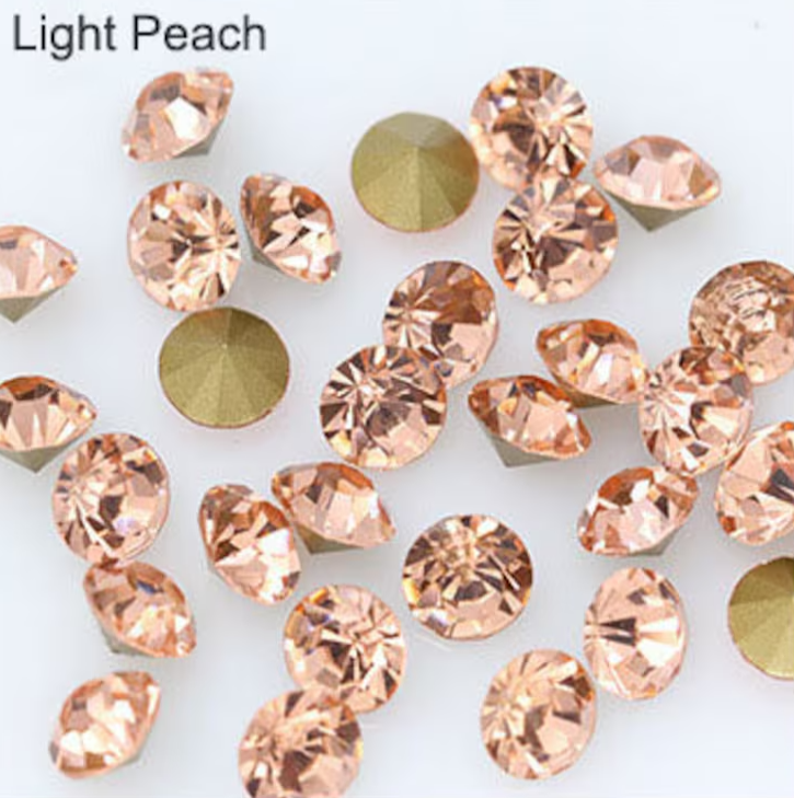 Peach Color Chatons / Rhinestone