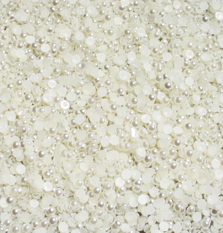 Flat Back Pearl Beads