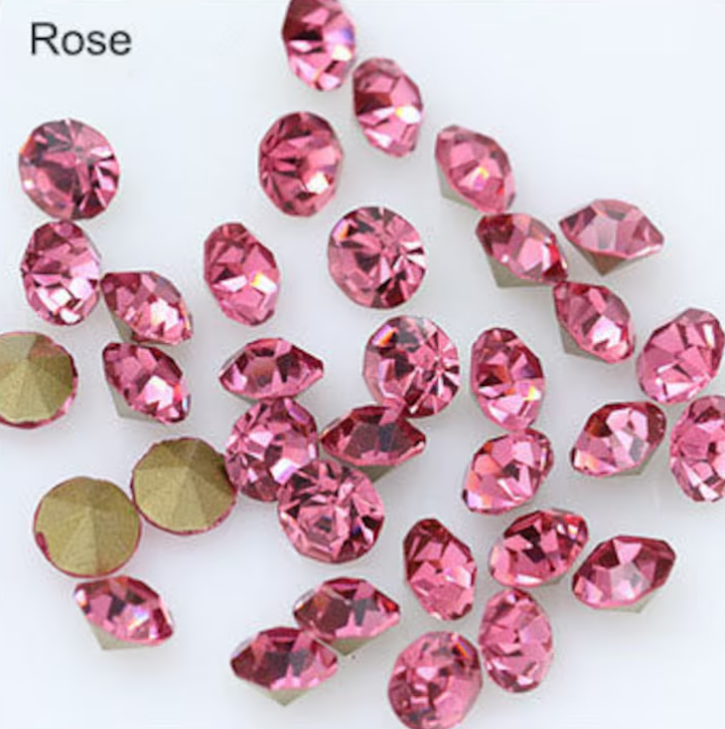 Pink Color Chatons / Rhinestone