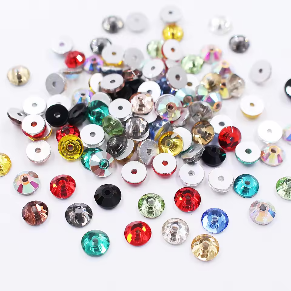 BLACK COLOR CENTER HOLE BETAKI / RHINESTONE