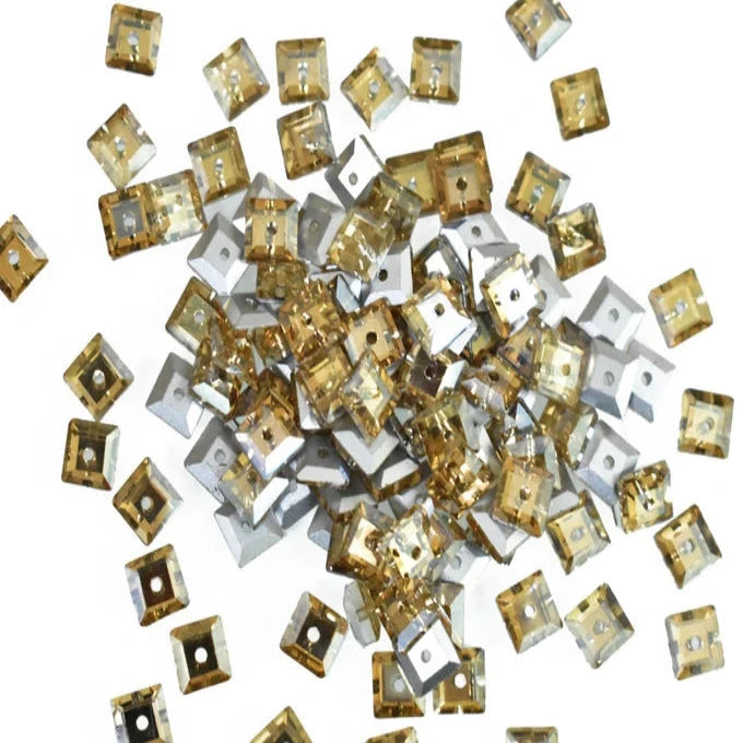 SMOKE COLOR CENTER HOLE CRSYTAL SQUARE