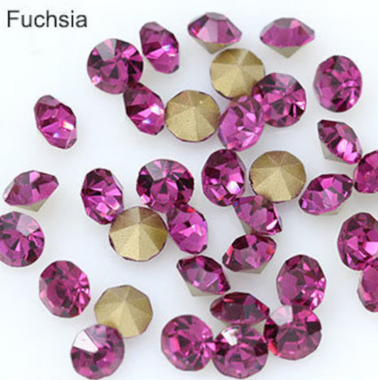Fuchia Color Chatons / Rhinestone